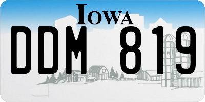 IA license plate DDM819