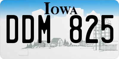 IA license plate DDM825