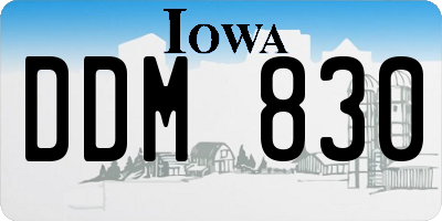 IA license plate DDM830