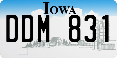 IA license plate DDM831