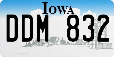 IA license plate DDM832