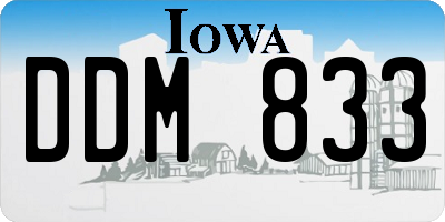 IA license plate DDM833