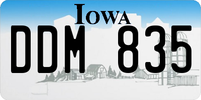 IA license plate DDM835