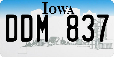 IA license plate DDM837