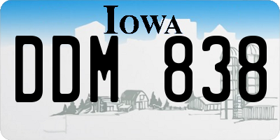 IA license plate DDM838