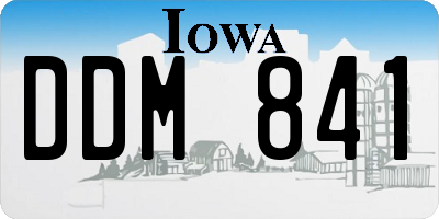 IA license plate DDM841