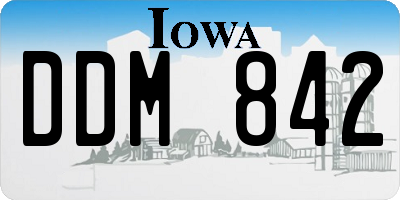 IA license plate DDM842