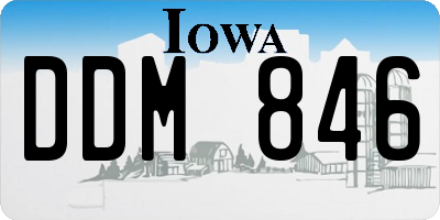 IA license plate DDM846