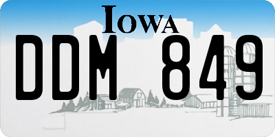 IA license plate DDM849