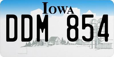 IA license plate DDM854
