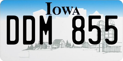 IA license plate DDM855