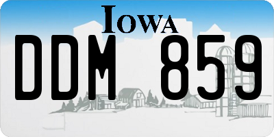 IA license plate DDM859