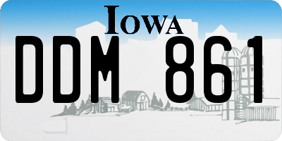 IA license plate DDM861