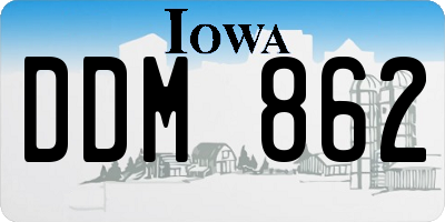 IA license plate DDM862