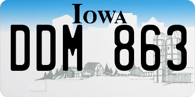 IA license plate DDM863