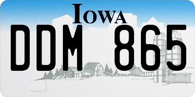 IA license plate DDM865