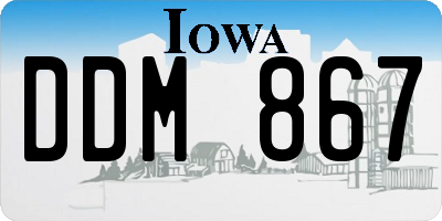 IA license plate DDM867