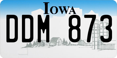 IA license plate DDM873