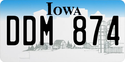 IA license plate DDM874