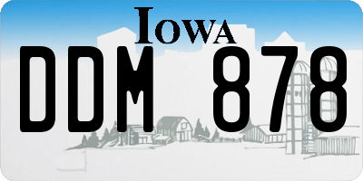 IA license plate DDM878