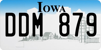 IA license plate DDM879