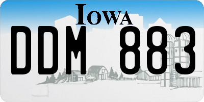 IA license plate DDM883