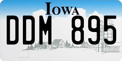 IA license plate DDM895