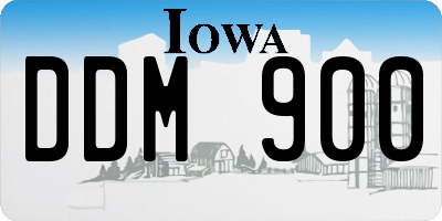 IA license plate DDM900