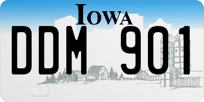 IA license plate DDM901