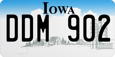 IA license plate DDM902