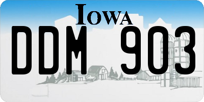 IA license plate DDM903