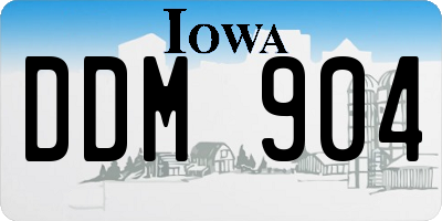 IA license plate DDM904