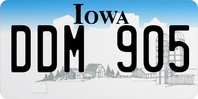 IA license plate DDM905