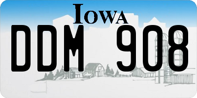 IA license plate DDM908