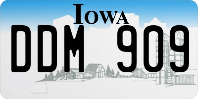 IA license plate DDM909