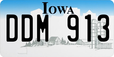 IA license plate DDM913
