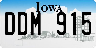 IA license plate DDM915