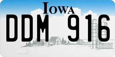 IA license plate DDM916