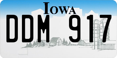 IA license plate DDM917
