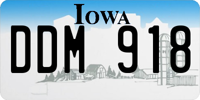 IA license plate DDM918