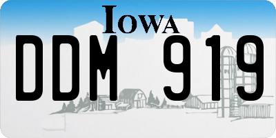 IA license plate DDM919