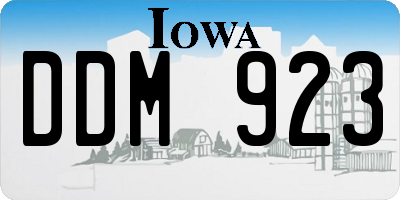 IA license plate DDM923