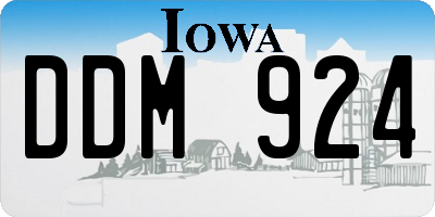 IA license plate DDM924