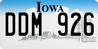 IA license plate DDM926
