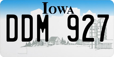 IA license plate DDM927