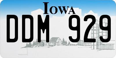 IA license plate DDM929