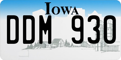 IA license plate DDM930