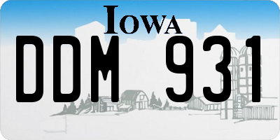 IA license plate DDM931