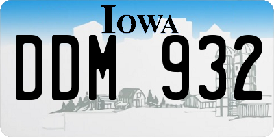 IA license plate DDM932