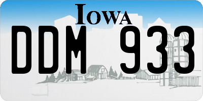 IA license plate DDM933